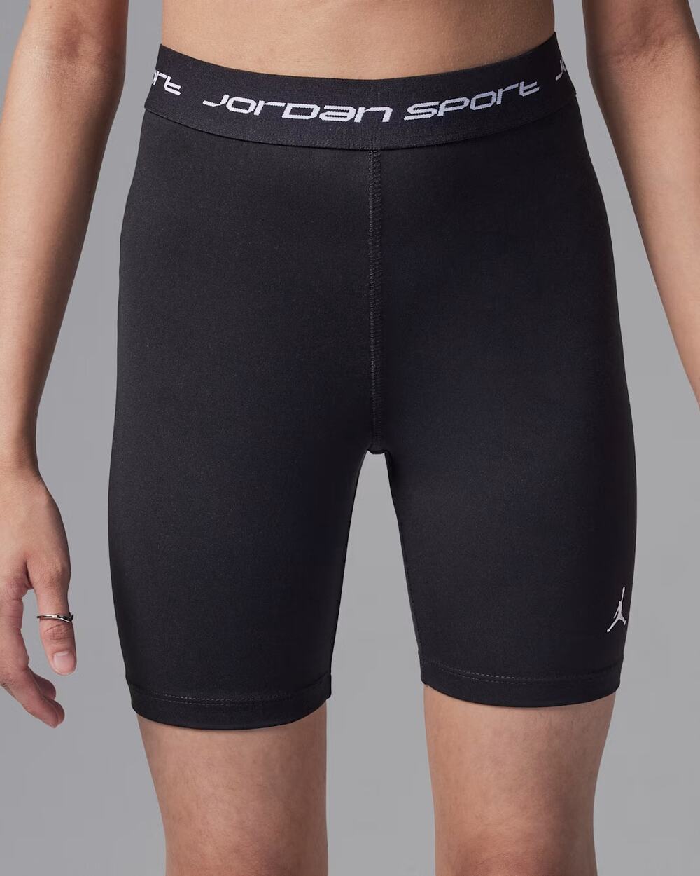 NWT Air Jordan Nike Girls Black Dri-Fit Spandex Bike Shorts Youth Size Large